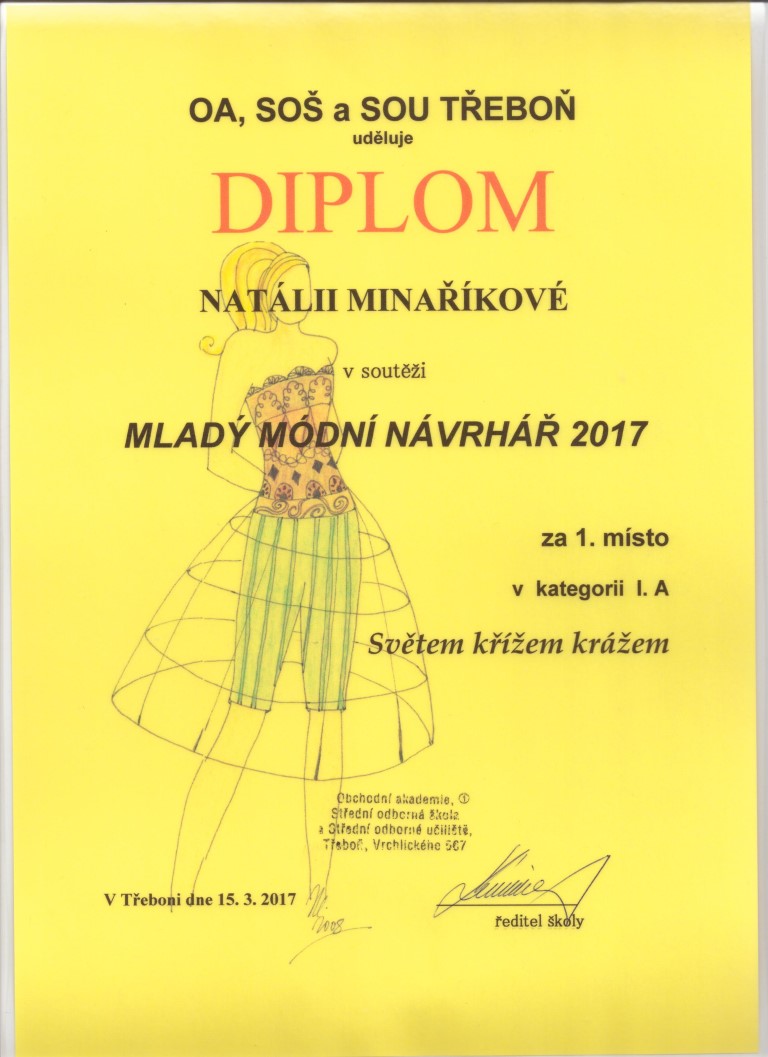 Certifikát diplom minarikova