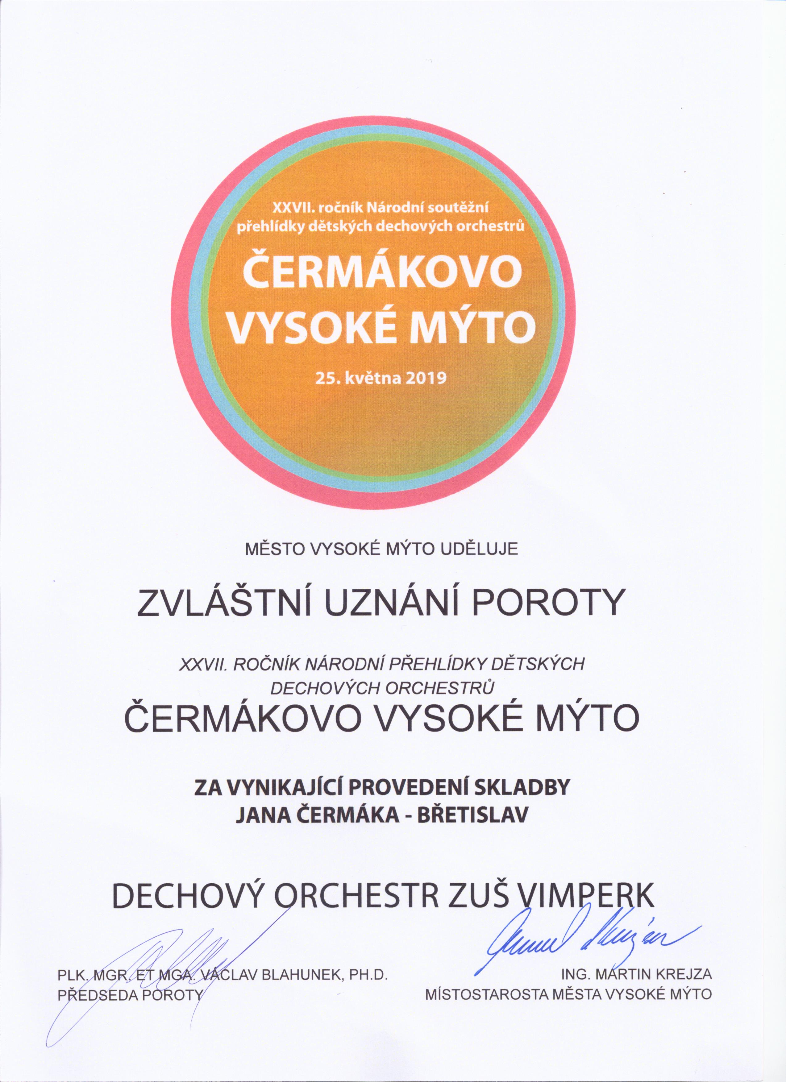 Čermákovo-Vysoké-Mýto-2019-zvláštní-uznání-poroty-za-vynikající-provedení-skladby-Jana-Čermáka-Břetislav